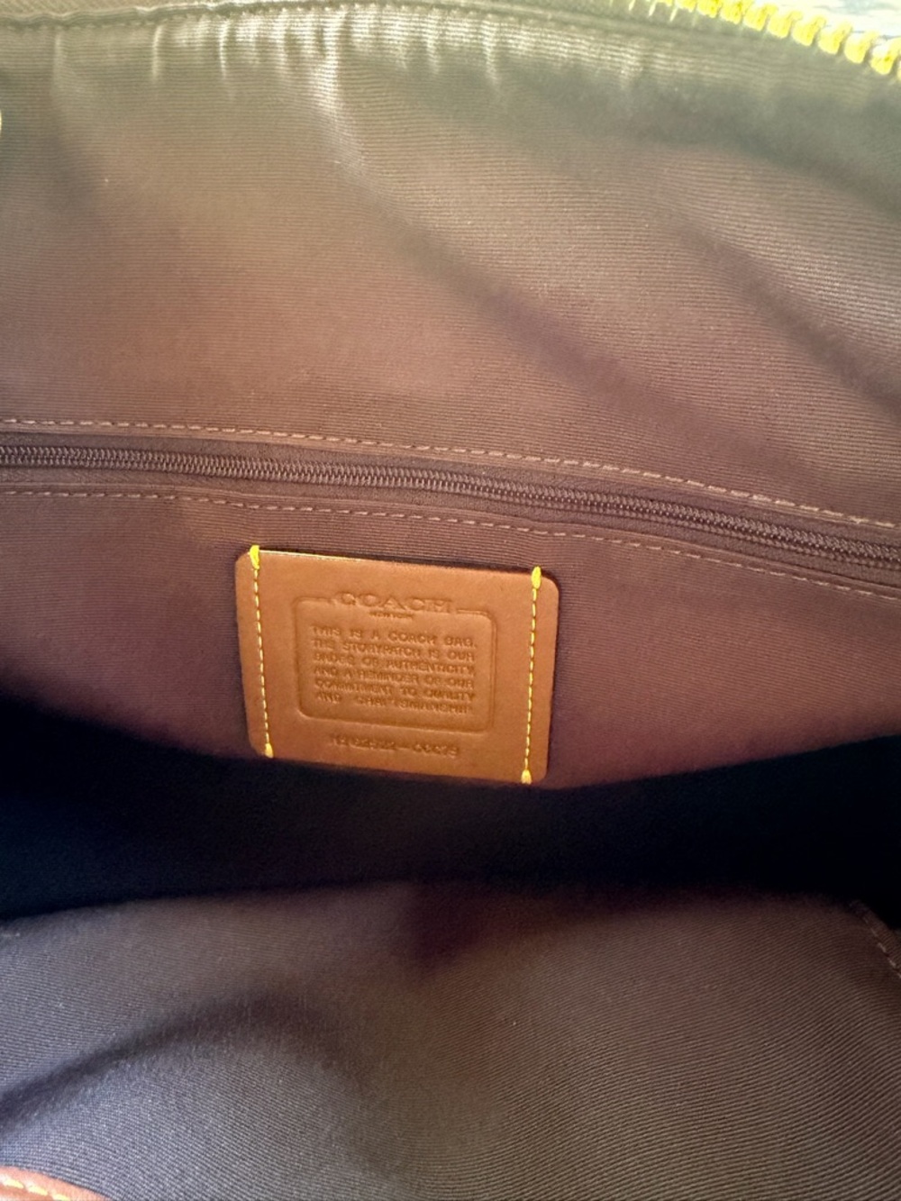 Coach Brown Suede Large Rowan - Picture 6 of 9